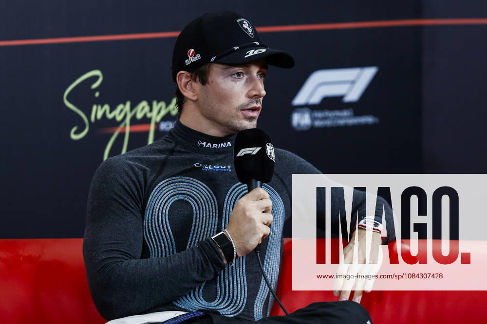 F1 - SINGAPORE GRAND PRIX 2026 Post Sprint Race, press conference, PK, Pressekonferenz LECLERC Charles (mco), Scuderia Ferrari SF-26, portrait, Cooling vest during the 2026 Formula 1 Singapore Grand Prix, 17th round of the 2026 Formula One World Championship, WM, Weltmeisterschaft from October 9 to 11, 2026 on the Marina Bay Street Circuit, in Singapore, Singapore - SingaporeSingapore