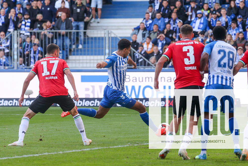 Fussball - 2.Bundesliga 1.FC Magdeburg - Hannover 96, v.l. Tor zum 2:0 durch Emmanuel Iyoha (Magdeburg, 8) Magdeburg