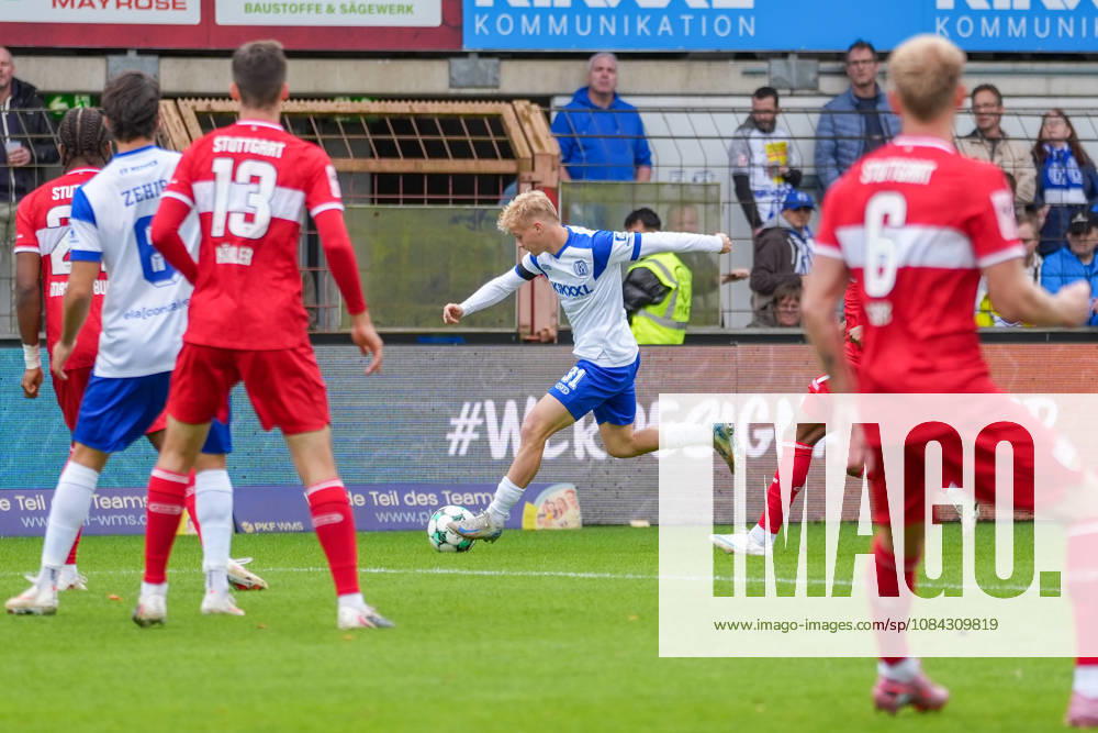 Deutschland: Fussball, 3. Liga, 8. Spieltag, Hänsch-Arena, Meppen, Emsland, Niedersachsen, SV Meppen vs. VfB Stuttgart U21, U 21 VfB Stuttgart II: Luca Prasse (SV Meppen, 31)