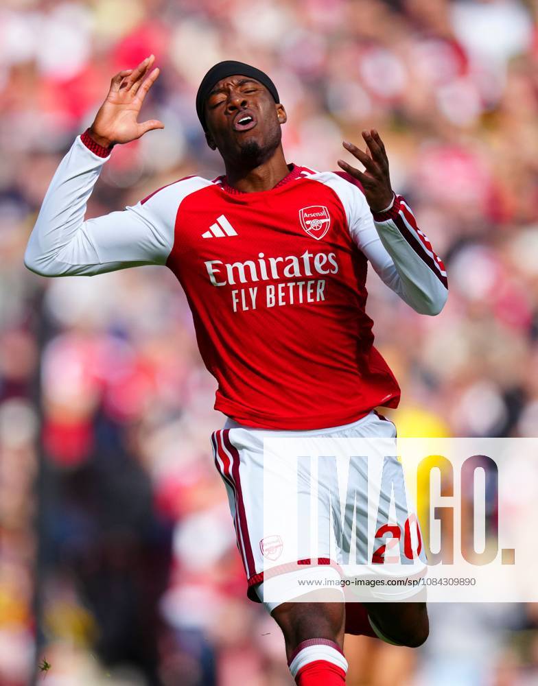 Noni Madueke of Arsenal reacts Arsenal v Leeds United, Premier League, Football, Emirates Stadium, London, UK - 10 Oct 2026London Emirates Stadium United Kingdom