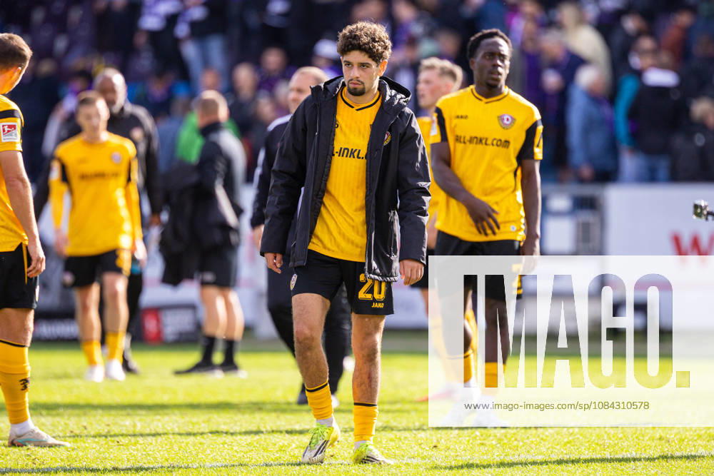 Ben Bobzien (SG Dynamo Dresden, 20) reagiert enttaeuscht nach dem 1:1 Unentschieden GER, VfL Osnabrueck vs. SG Dynamo Dresden, Fussball, 2. Bundesliga, 7. Spieltag, Spielzeit 2026 2027, 10.10.2026 DFL Regulations prohibit any use of photographers as image sequences and or quasi-video. GER, VfL Osnabrueck vs. SG Dynamo Dresden, Fussball, 2. Bundesliga, 7. Spieltag, Spielzeit 2026 2027, 10.10.2026 Osnabrueck