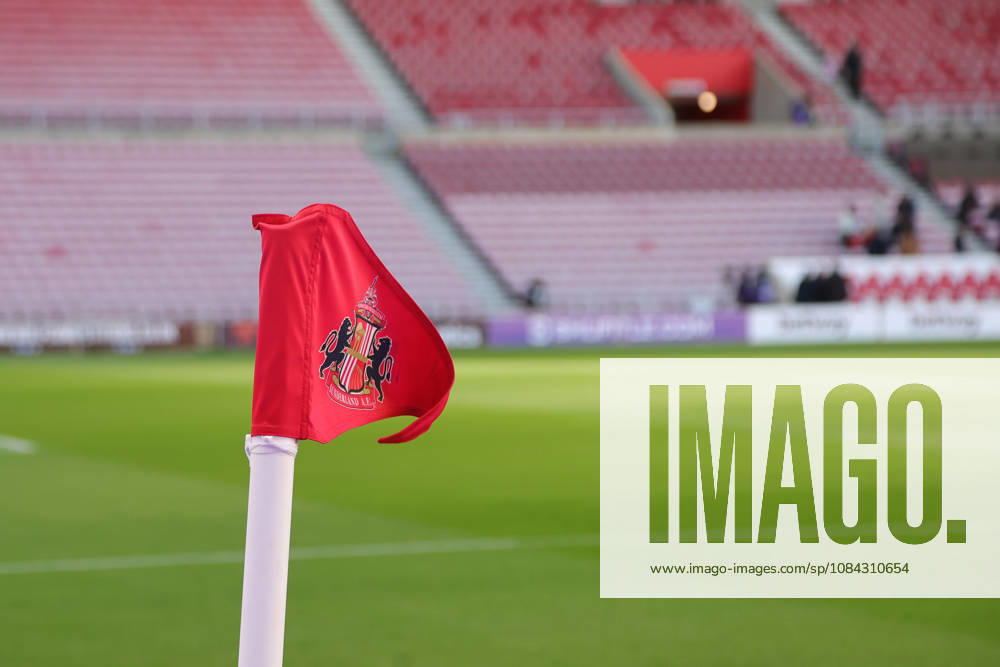 10th October 2026; Stadium of Light, Sunderland, England; Premier League Football, Sunderland versus Brighton and Hove Albion; Corner flag inside the stadium DavexLofthouse