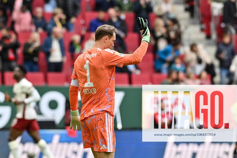 AUGSBURG, GERMANY; 10. OCTOBER: Manuel NEUER (FC Bayern Munich 1) after his mistake before the goal 1-0 by Robin FELLHAUER (FC Augsburg 19) during the Bundesliga Match between FC Augsburg vs. FC Bayern Munich at Matchday 5 at WWK-Arena DFL REGULATIONS PROHIBIT ANY USE OF PHOTOGRAPHS AS IMAGE SEQUENCES AND OR QUASI-VIDEO