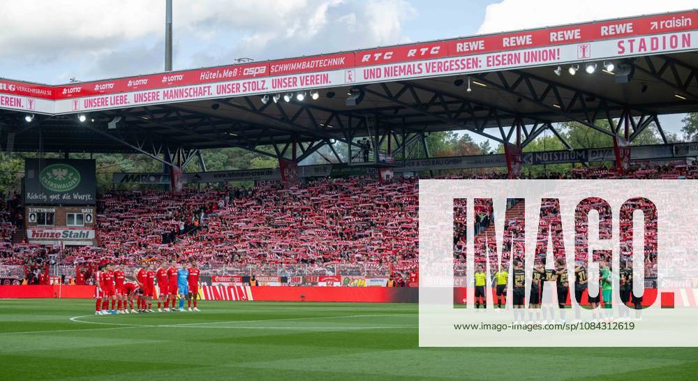 Fußball, Herren, Saison 2026 2027, 1. Bundesliga (5. Spieltag), 1. FC Union Berlin - SV 07 Elversberg, Gedenkminute für die bei Biesenthal (Barnim) vier tödlich verunglückten jugendlichen Mopedfahrer, 10.10.2026,