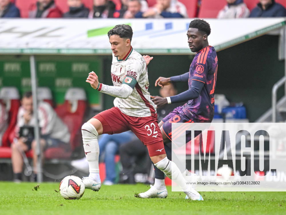 Fabian Rieder (FC Augsburg) und Alphonso Davies (FC Bayern Muenchen) im Zweikampf waehrend des spiels der 1. Bundesliga zwischen FC Augsburg und FC Bayern Muenchen, WWK Arena am 10. October 2026 in Augsburg, Deutschland. (Foto von Harry Langer DeFodi Images) +++ Fabian Rieder (FC Augsburg) und Alphonso Davies (FC Bayern Muenchen) battle for the ball during the Bundesliga match between FC Augsburg and FC Bayern Muenchen at WWK Arena on October 10, 2026 in Augsburg, Germany. (Photo by Harry Langer DeFodi Images) DFB DFL REGULATIONS PROHIBIT ANY USE OF PHOTOGRAPHS AS IMAGE SEQUENCES AND OR QUASI-VIDEO. (Photo by Harry Langer DeFodi Images) DFB DFL REGULATIONS PROHIBIT ANY USE OF PHOTOGRAPHS AS IMAGE SEQUENCES AND OR QUASI-VIDEO. -
