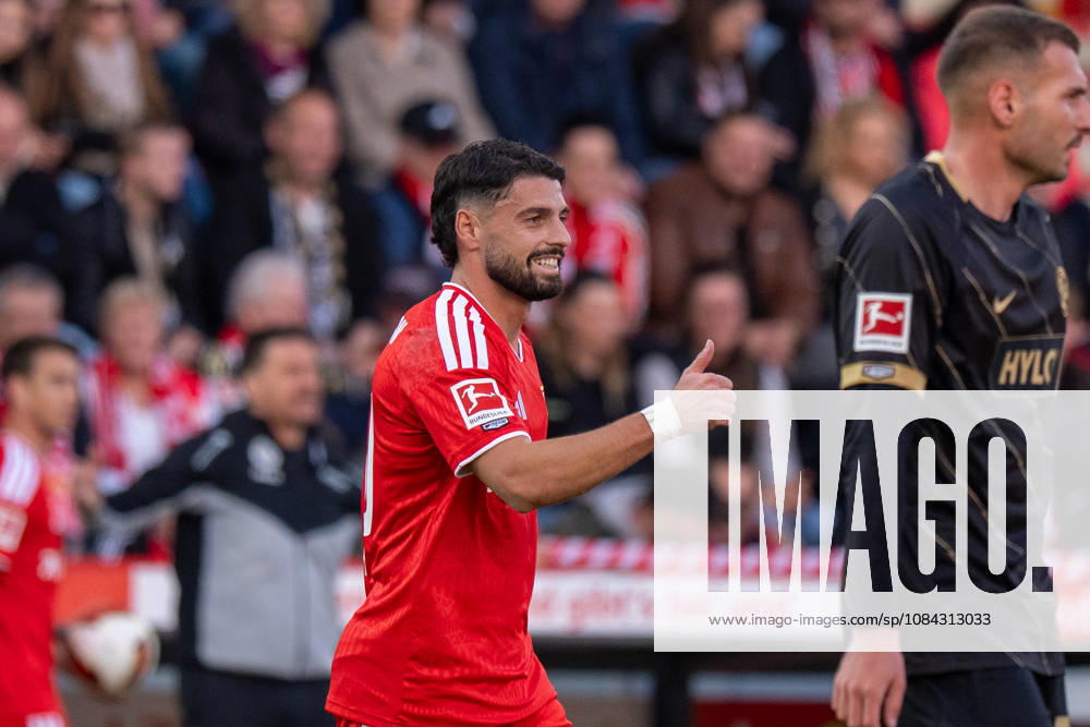 Deutschland: Fussball 1. Bundesliga, 5. Spieltag 2026 2027, 1.FC Union Berlin - SV Elversberg am 10.10.2026 in Berlin (Stadion An der Alten Försterei): Kastriot Imeri (1. FC Union Berlin, 30) Gestik, Gesichtsausdruck, Mimik