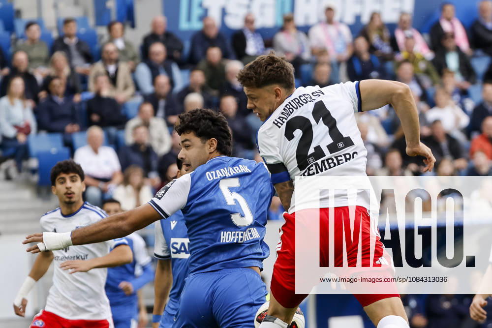 Ozan Kabak (TSG Hoffenheim, 05) und Nicolai Remberg (Hamburger SV, 21) , Deutschland, Fussball, 1. Bundesliga, 5.Spieltag, 2026 2027, TSG Hoffenheim vs. Hamburger SV, 10.10.2026, Sinsheim SNP Arena Deutschland