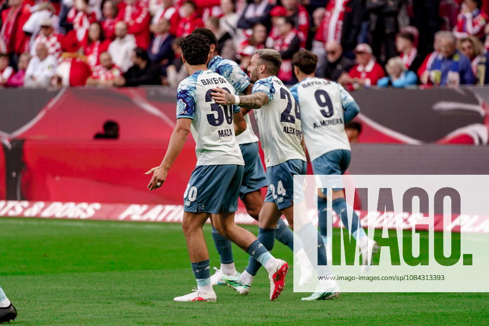 Deutschland: Fussball Saison 2026 2027 , 1. Bundesliga , 5. Spieltag , 1. FSV Mainz 05 vs. Bayer 04 Leverkusen - MEWA-Arena (Mainz) : Leverkusener Spieler jubeln zum 0:1 Führungstreffer, Tor, Torjubel, Jubel, Freude, Emotionen Mainz MEWA-Arena Deutschland Germany