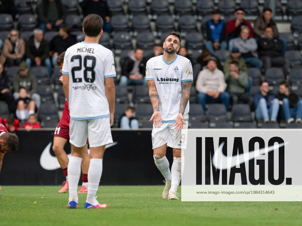 Enttaeuschung bei Goncalo Gregorio (SV Waldhof Mannheim, 09) nach einer verpassten Torchance, vergebene Chance Torgelegenheit GER, Fussball, SG Sonnenhof Grossaspach vs. SV Waldhof Mannheim, 3. Liga, 8. Spieltag, Aspach, Saison 2026 2027, 10.10.2026 GER, Fussball, SG Sonnenhof Grossaspach vs. SV Waldhof Mannheim, 3. Liga, 8. Spieltag, Aspach, Saison 2026 2027, 10.10.2026 Aspach