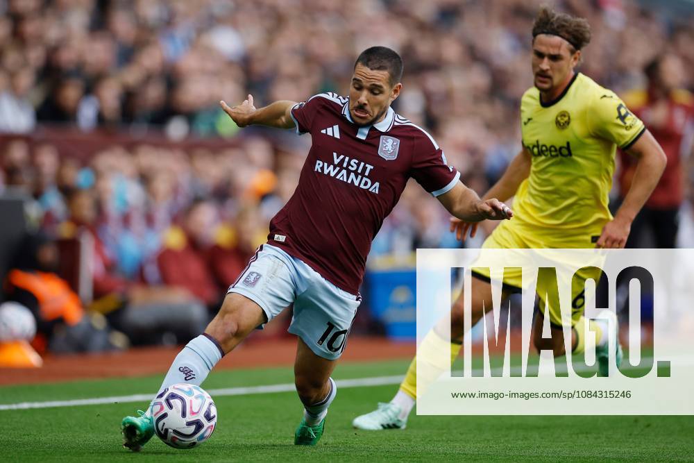 Emi Buendia of Aston Villa is challenged by Yehor Yarmolyuk of Brentford Aston Villa v Brentford, Premier League, Football, Villa Park, Birmingham, UK - 10 Oct 2026Birmingham Villa Park United Kingdom
