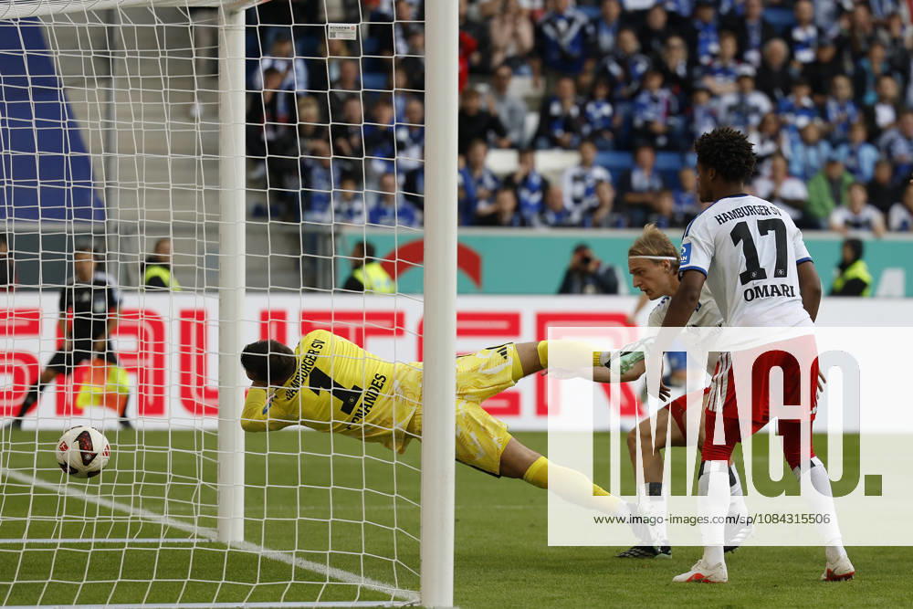 Sebastiaan Bornauw (HSV) m. mit einem Eigentor, Goal scored, erzielt das Tor zum 1:1, celebrate the goal im Bundesliga-Spiel zwischen der TSG 1899 Hoffenheim und dem Hamburger SV in der PreZero Arena, Sinsheim, Deutschland, am 10. Oktober 2026. in action during the Bundesliga match between TSG 1899 Hoffenheim and Hamburger SV at the PreZero Arena, Sinsheim, Germany, on October 10, 2026. DFB DFL REGULATIONS PROHIBIT ANY USE OF PHOTOGRAPHS AS IMAGE SEQUENCES AND OR QUASI-VIDEO,