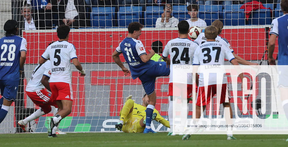 Sinsheim , Fußball Bundesliga TSG 1899 Hoffenheim vs. Hamburger SV , Tor zum 1 : 1 , mitte: Torschütze Fisnik Asllani ( Hoff )