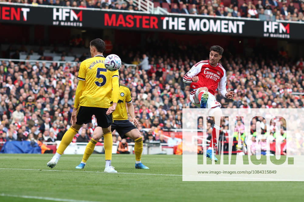 Arsenal v Leeds United 10 October 2026, London - Premier League Football - Arsenal v Leeds United - Kai Havertz of Arsenal heads wide - Photo: Charlotte Wilson Offside. London UK
