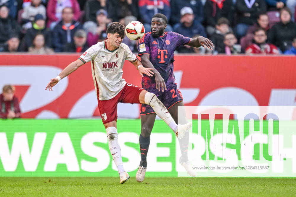 Rodrigo Ribeiro (FC Augsburg) und Dayot Upamecano (FC Bayern Muenchen) im Zweikampf waehrend des spiels der 1. Bundesliga zwischen FC Augsburg und FC Bayern Muenchen, WWK Arena am 10. October 2026 in Augsburg, Deutschland. (Foto von Harry Langer DeFodi Images) +++ Rodrigo Ribeiro (FC Augsburg) und Dayot Upamecano (FC Bayern Muenchen) battle for the ball during the Bundesliga match between FC Augsburg and FC Bayern Muenchen at WWK Arena on October 10, 2026 in Augsburg, Germany. (Photo by Harry Langer DeFodi Images) DFB DFL REGULATIONS PROHIBIT ANY USE OF PHOTOGRAPHS AS IMAGE SEQUENCES AND OR QUASI-VIDEO. (Photo by Harry Langer DeFodi Images) DFB DFL REGULATIONS PROHIBIT ANY USE OF PHOTOGRAPHS AS IMAGE SEQUENCES AND OR QUASI-VIDEO. -