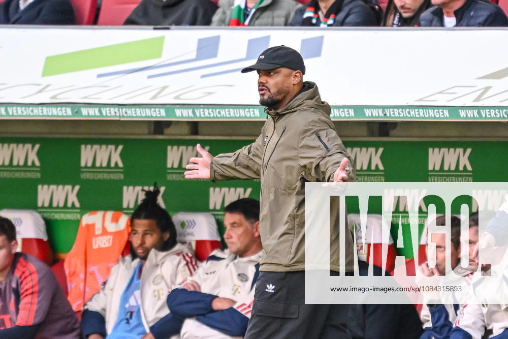 Trainer Vincent Kompany (FC Bayern Muenchen) gestikuliert, gestik waehrend des spiels der 1. Bundesliga zwischen FC Augsburg und FC Bayern Muenchen, WWK Arena am 10. October 2026 in Augsburg, Deutschland. (Foto von Harry Langer DeFodi Images) +++ Trainer Vincent Kompany (FC Bayern Muenchen) gestures during the Bundesliga match between FC Augsburg and FC Bayern Muenchen at WWK Arena on October 10, 2026 in Augsburg, Germany. (Photo by Harry Langer DeFodi Images) DFB DFL REGULATIONS PROHIBIT ANY USE OF PHOTOGRAPHS AS IMAGE SEQUENCES AND OR QUASI-VIDEO. (Photo by Harry Langer DeFodi Images) DFB DFL REGULATIONS PROHIBIT ANY USE OF PHOTOGRAPHS AS IMAGE SEQUENCES AND OR QUASI-VIDEO. -