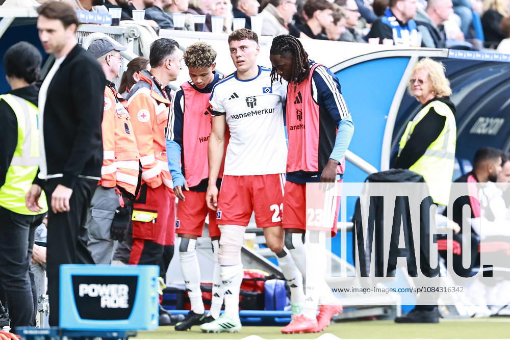 Fussball 1.Bundesliga, TSG 1899 Hoffenheim - Hamburger SV v.l. Verletzung Nicolai Remberg (Hamburger SV) Sinsheim