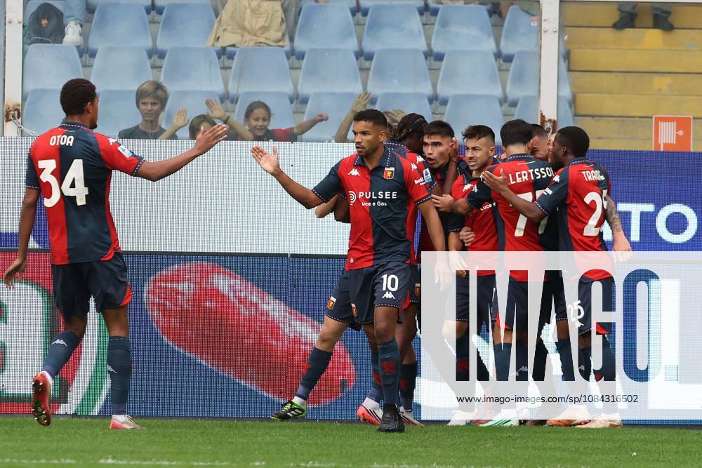 Foto IPP ACGE Genova 10 10 2026 Campionato Serie A 2025 2026 Genoa-Fiorentina nella foto: Milutin Osmajic esulta dopo il gol del 1-0 Italy Photo Press World Copyright Genova italy Italia ITALY