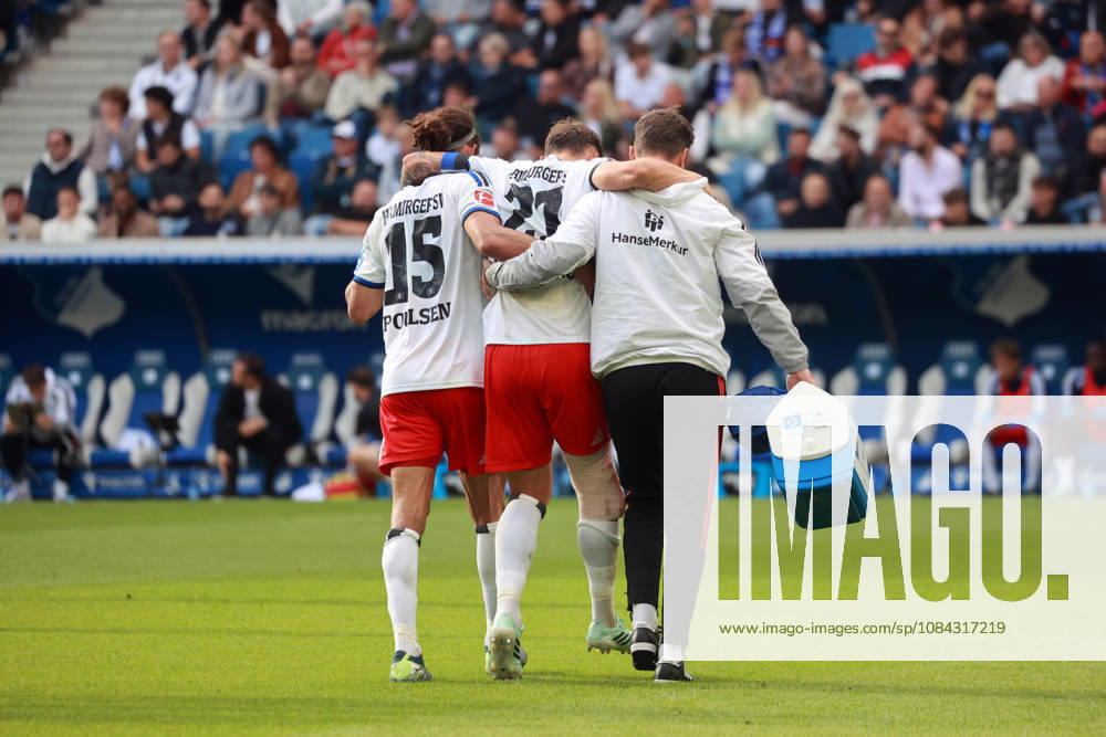 TSG 1899 Hoffenheim - Hamburger SV Deutschland, Sinsheim, 10.10.2026, Fussball, Bundesliga, Saison 2026 2027, TSG 1899 Hoffenheim - Hamburger SV: v.l. Yussuf Poulsen, Nicolai Remberg (beide Hamburger SV).