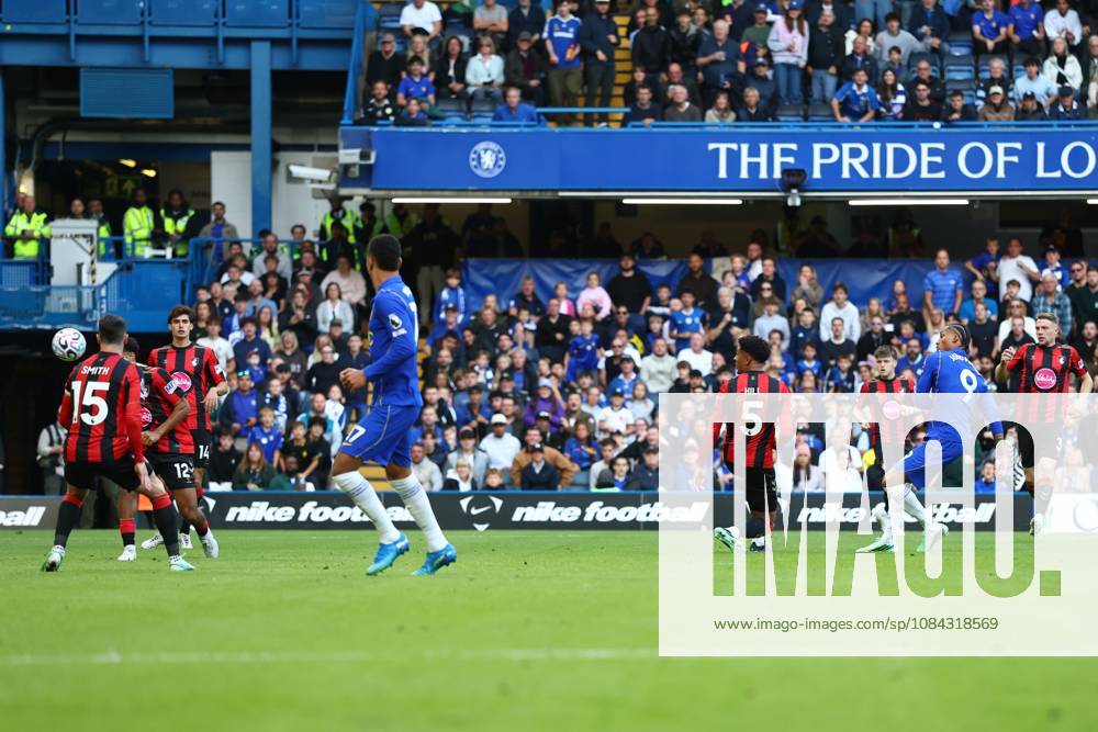 Joao Pedro of Chelsea scoring a goal (3-0) Chelsea v Bournemouth, Premier League, Football, Stamford Bridge, London, UK - 10 Oct 2026London Stamford Bridge United Kingdom
