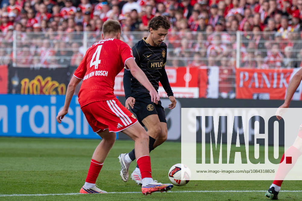 Deutschland: Fussball 1. Bundesliga, 5. Spieltag 2026 2027, 1.FC Union Berlin - SV Elversberg am 10.10.2026 in Berlin (Stadion An der Alten Försterei): Maurice Krattenmacher (SV Elversberg, 7) am Ball