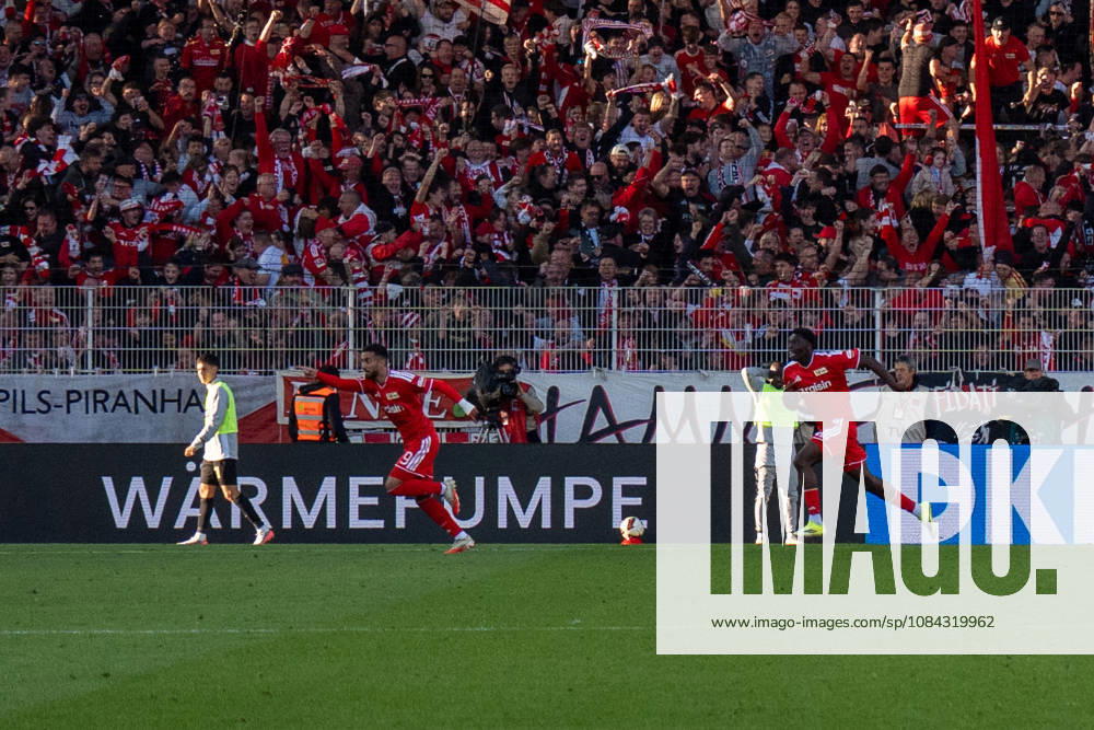Deutschland: Fussball 1. Bundesliga, 5. Spieltag 2026 2027, 1.FC Union Berlin - SV Elversberg am 10.10.2026 in Berlin (Stadion An der Alten Försterei): Tor zum 1:0 Livan Burcu (1. FC Union Berlin, 9) Jubel, Freude, Torjubel, Emotionen