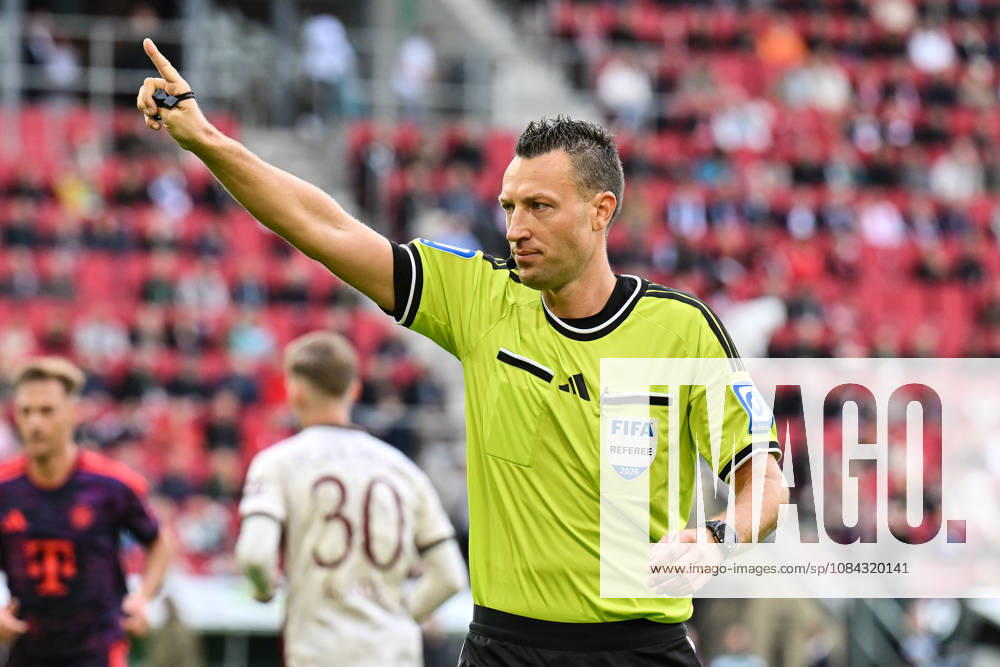 AUGSBURG, GERMANY; 10. OCTOBER: Referee Sven JABLONSKI during the Bundesliga Match between FC Augsburg vs. FC Bayern Munich at Matchday 5 at WWK-Arena DFL REGULATIONS PROHIBIT ANY USE OF PHOTOGRAPHS AS IMAGE SEQUENCES AND OR QUASI-VIDEO