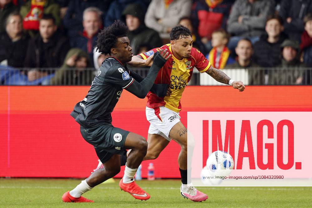 DEVENTER - (lr) Lushendry Martens of Sparta Rotterdam, Dean James of Go Ahead Eagles during the Dutch Eredivisie match between Go Ahead Eagles and Sparta Rotterdam at De Adelaarshorst on October 10, 2026 in Deventer, the Netherlands. BART STOUTJESDIJK ANP Eredivisie 2026 27 ANPxSportx IVx 572029061 originalFilename: 572029061