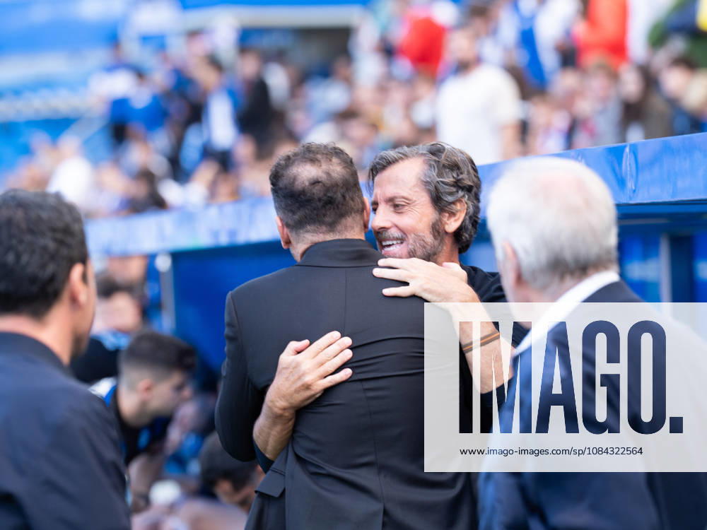 ESP: LaLiga EA Sports Deportivo Alaves v Atletico Madrid Quique Sanchez Flores of Deportivo Alaves and Diego Simeone coach of Atletico de Madrid during LaLiga EA Sports between Deportivo Alaves v Atletico Madrid played at Mendizorroza Stadium in Vitoria-Gasteiz on October 10, 2026 in Spain VITORIA GASTEIZ Spain Futbol