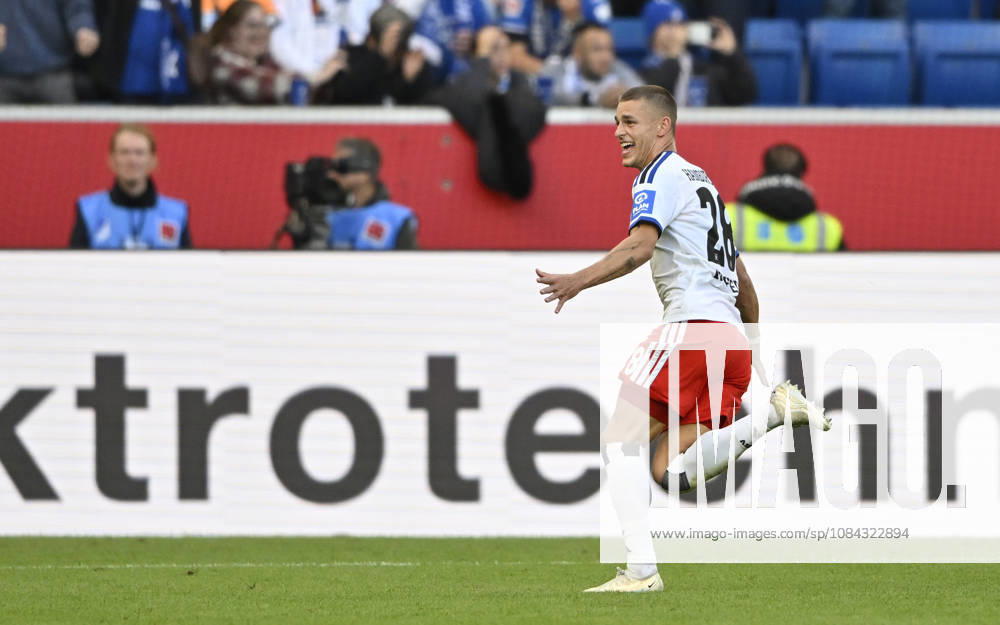 TOR zum 2:3 Miro Muheim Hamburger SV HSV (28) Torjubel TSG 1899 Hoffenheim vs Hamburger SV HSV 10.10.2026 DFL REGULATIONS PROHIBIT ANY USE OF PHOTOGRAPHS AS IMAGE SEQUENCES AND OR QUASI-VIDEO TSG 1899 Hoffenheim vs Hamburger SV HSV