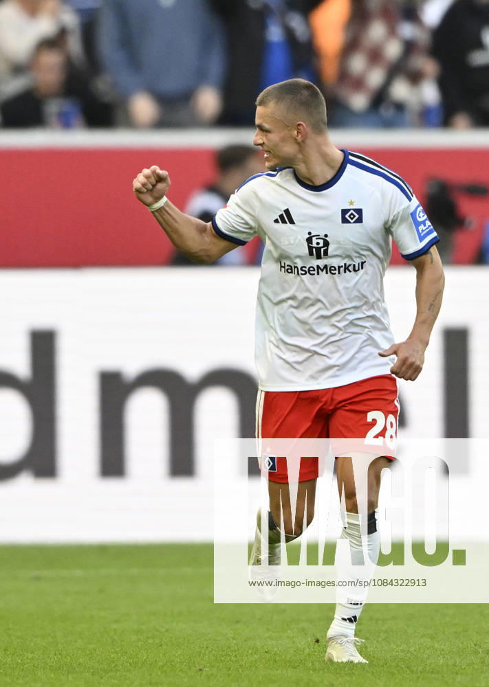 TOR zum 2:3 Miro Muheim Hamburger SV HSV (28) Torjubel TSG 1899 Hoffenheim vs Hamburger SV HSV 10.10.2026 DFL REGULATIONS PROHIBIT ANY USE OF PHOTOGRAPHS AS IMAGE SEQUENCES AND OR QUASI-VIDEO TSG 1899 Hoffenheim vs Hamburger SV HSV