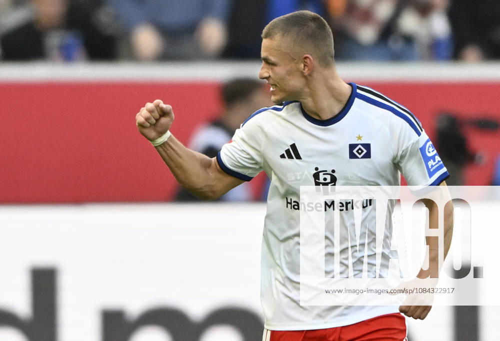 TOR zum 2:3 Miro Muheim Hamburger SV HSV (28) Torjubel TSG 1899 Hoffenheim vs Hamburger SV HSV 10.10.2026 DFL REGULATIONS PROHIBIT ANY USE OF PHOTOGRAPHS AS IMAGE SEQUENCES AND OR QUASI-VIDEO TSG 1899 Hoffenheim vs Hamburger SV HSV