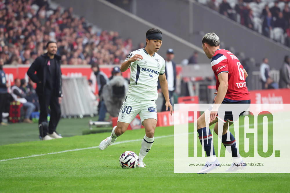 Sota NAKAMURA (Havre AC) et Romain PERRAUD (LOSC Lille) lors du match LOSC Lille vs Le Havre, Ligue 1, Decathlon Arena stade Pierre Mauroy, le 10 octobre 2026 - photo Laurent Sanson PsnewZ