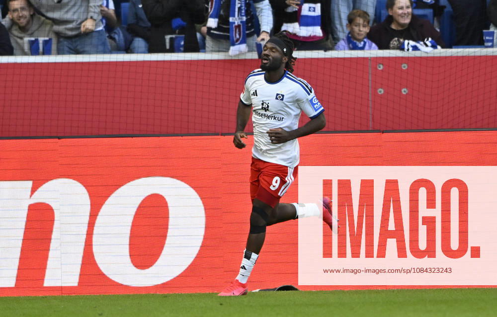 TOR zum 2:2 Terem Moffi Hamburger SV HSV (09) Torjubel TSG 1899 Hoffenheim vs Hamburger SV HSV 10.10.2026 DFL REGULATIONS PROHIBIT ANY USE OF PHOTOGRAPHS AS IMAGE SEQUENCES AND OR QUASI-VIDEO TSG 1899 Hoffenheim vs Hamburger SV HSV