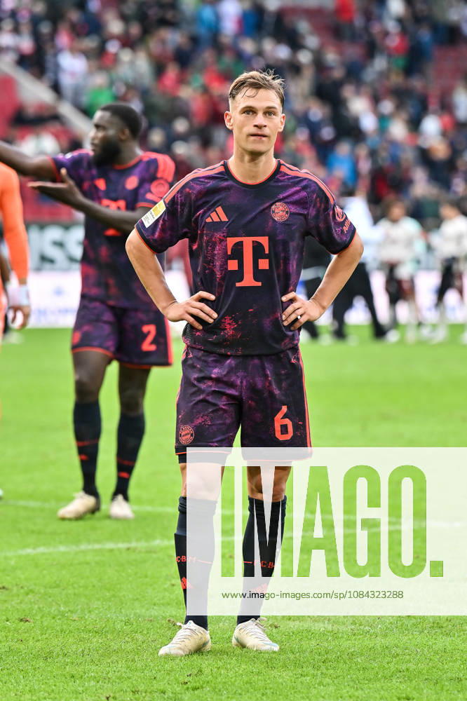 AUGSBURG, GERMANY; 10. OCTOBER: Joshua KIMMICH (FC Bayern Munich 6) after the Bundesliga Match between FC Augsburg vs. FC Bayern Munich at Matchday 5 at WWK-Arena DFL REGULATIONS PROHIBIT ANY USE OF PHOTOGRAPHS AS IMAGE SEQUENCES AND OR QUASI-VIDEO