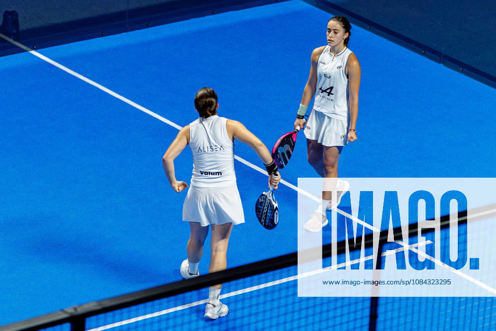 DÜSSELDORF, GERMANY - 10 OCTOBER 2026: Image shows Claudia Fernandez Sanchez (ESP) and Martina Calvo (ESP) during CUPRA Germany Premier Padel P2 2026 Day 7: Semifinals at CASTELLO Düsseldorf on 10 10 2026 in Düsseldorf, Germany. Germany