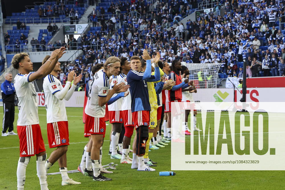 Hamburger SV nach dem Spiel bei den Fans , Deutschland, Fussball, 1. Bundesliga, 5.Spieltag, 2026 2027, TSG Hoffenheim vs. Hamburger SV, 10.10.2026, Sinsheim SNP Arena Deutschland