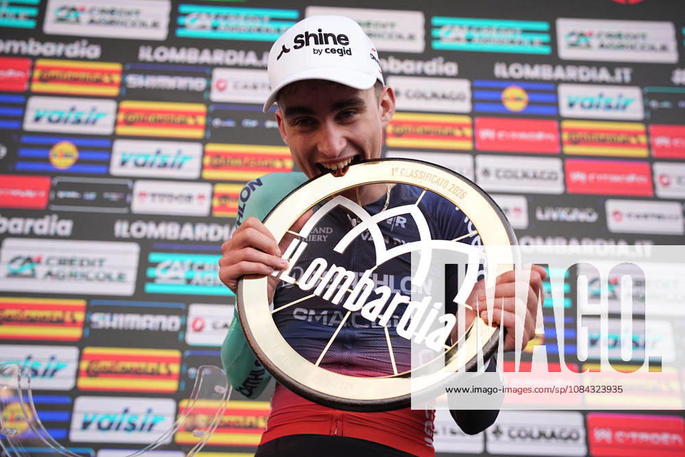 France s Paul Seixas of Decathlon CMA CGM Team winner of race during the 120th edition of the Il Lombardia, Tour of Lombardy cycling race, a 239 km one day race from Bergamo to Como on October 10, 2026, Italy.