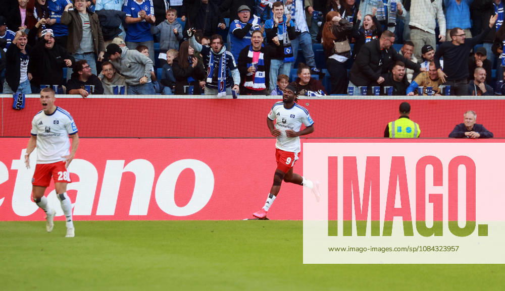 TSG 1899 Hoffenheim - Hamburger SV Deutschland, Sinsheim, 10.10.2026, Fussball, Bundesliga, Saison 2026 2027, TSG 1899 Hoffenheim - Hamburger SV: Terem Moffi (Hamburger SV); Jubel Tor 2:2 Moffi.