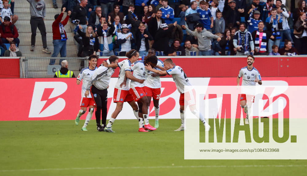 TSG 1899 Hoffenheim - Hamburger SV Deutschland, Sinsheim, 10.10.2026, Fussball, Bundesliga, Saison 2026 2027, TSG 1899 Hoffenheim - Hamburger SV: Terem Moffi (Hamburger SV); Jubel Tor 2:2 Moffi.