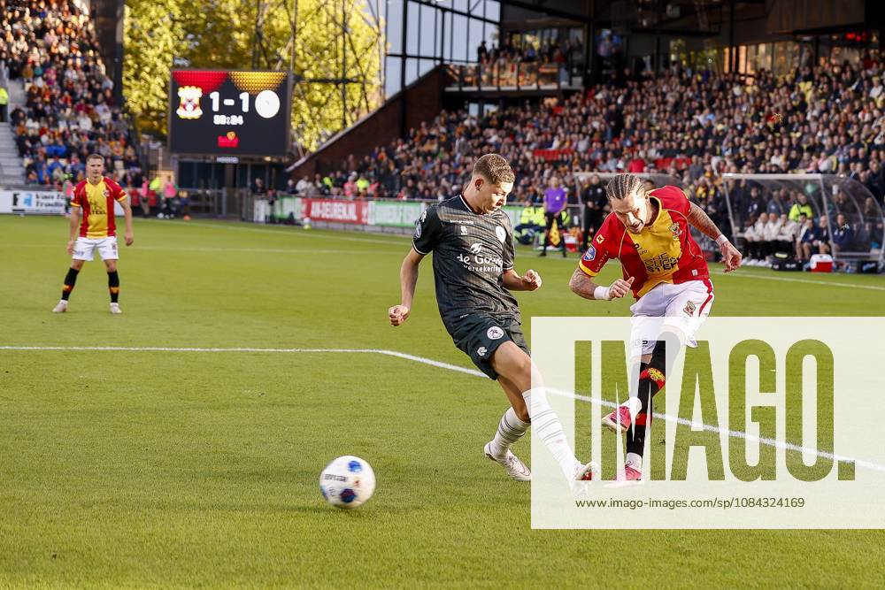 , Stadium De Adelaarshorst , season 2026 2027 , Dutch Eredivisie football . match between Go Ahead Eagles and Sparta Rotterdam, Picture shows GA Eagles player Thibo Baeten scores 2-1 Go Ahead Eagles - Sparta x208112495x