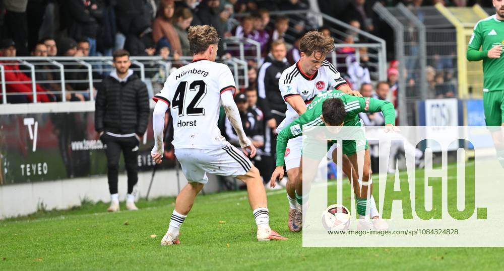 Fussball - Saison 2026 2027 - Regionalliga Bayern - 04. Spieltag: SpVgg Ansbach - 1. FC Nürnberg FCN II ( Club ) - DoGe - - Luca Horst (42, 1. FC Nürnberg FCN II ) Björn Bjoern Angermeier (8, SpVgg Ansbach )