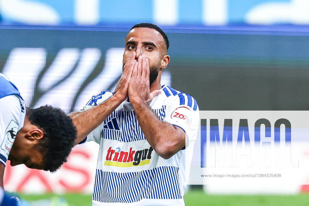 Fussball, 3.Liga Saison 2026 2027 8.Spieltag MSV Duisburg - TSG 1899 Hoffenheim II 10.10.2026, schauinsland-reisen-arena Ramien Safi (MSV Duisburg, 19) nach einer vergebenen Torchance Duisburg schauinsland-reisen-arena Nordrhein-Westfalen Deutschland