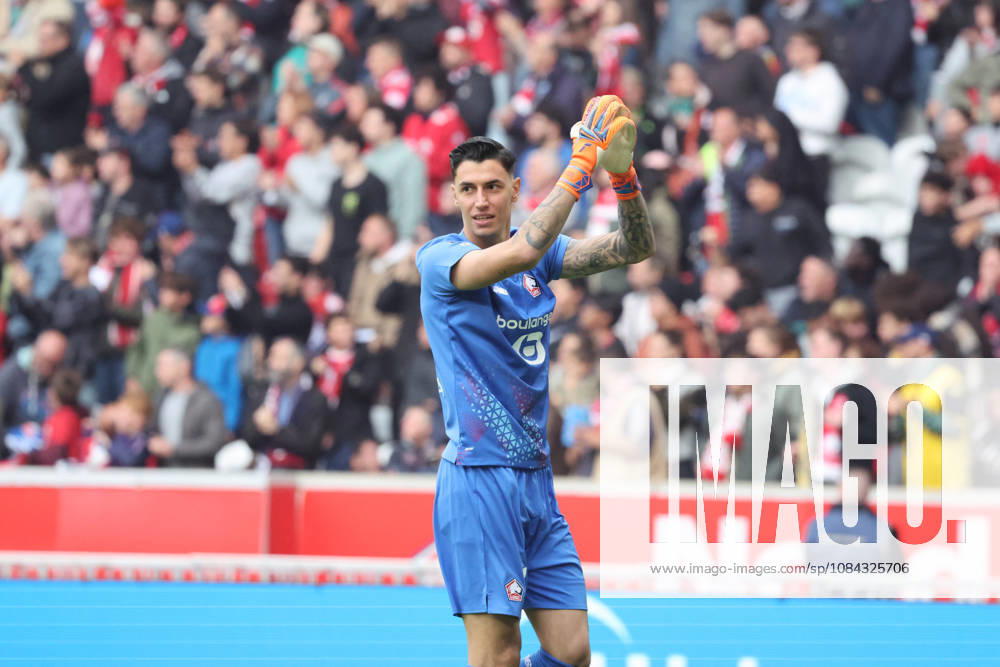 Joie de Berke ÖZER (LOSC Lille) apres le but de Dïlane BAKWA (LOSC Lille) lors du match LOSC Lille vs Le Havre, Ligue 1, Decathlon Arena stade Pierre Mauroy, le 10 octobre 2026 - photo Laurent Sanson PsnewZ