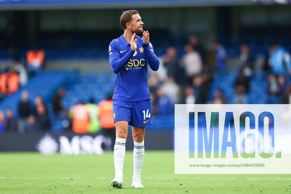 Jordan Henderson of Chelsea applauds fans at full time Chelsea v Bournemouth, Premier League, Football, Stamford Bridge, London, UK - 10 Oct 2026London Stamford Bridge United Kingdom
