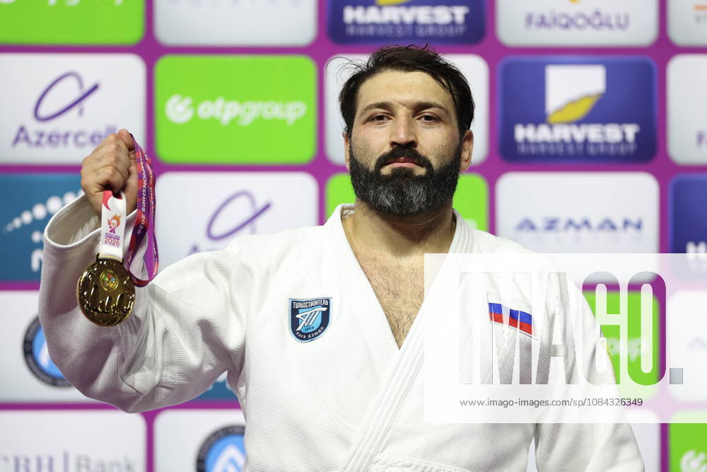 AZERBAIJAN, BAKU - OCTOBER 10, 2026: Russia s Inal Tasoev celebrates his gold medal during a victory ceremony for the men s heavyweight event as the 2026 World Judo Championships takes place at the National Gymnastics Arena 2026 World Judo Championships In Baku - ZUMAt113 20261010_zaa_t113_461