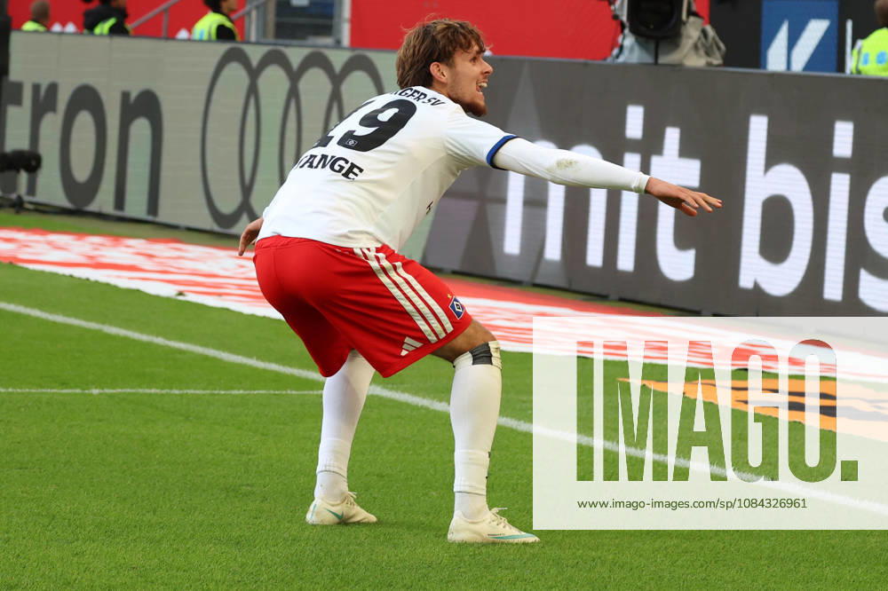Fussball 1.Bundesliga, TSG 1899 Hoffenheim - Hamburger SV v.l. Torjubel nach dem Tor zum celebrating the goal celebrate 2:2 durch Otto Stange (Hamburger SV) Treffer zählt nicht Sinsheim