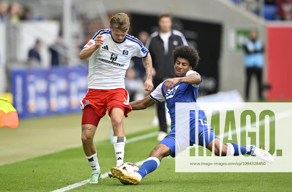 Zweikampf, Aktion Bernardo TSG 1899 Hoffenheim (13) gegen David Moeller Wolfe Hamburger SV HSV (03) TSG 1899 Hoffenheim vs Hamburger SV HSV 10.10.2026 DFL REGULATIONS PROHIBIT ANY USE OF PHOTOGRAPHS AS IMAGE SEQUENCES AND OR QUASI-VIDEO TSG 1899 Hoffenheim vs Hamburger SV HSV