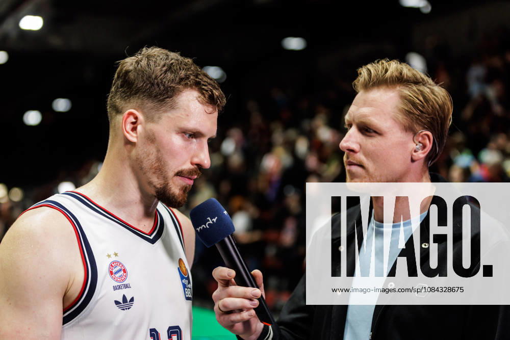 GER, BBL, easyCredit Basketball Bundesliga, Chemnitz, Niners Chemnitz - FC Bayern München Basketball Andreas Obst (FC Bayern München Basketball, 13) beim Interview Chemnitz Messe Chemnitz Sachsen Deutschland