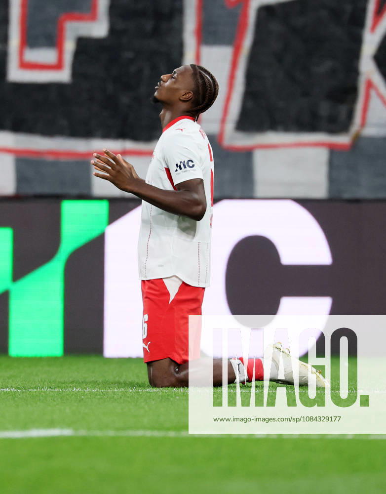 RB Leipzig - Frankfurt Bundesliga Leipzig, 10.10.2026, Red Bull Arena, Fußball, 1.Bundesliga, 5.Spieltag , RB Leipzig vs. SG Eintracht Frankfurt , Im Bild: Tor für RB Leipzig. Ezechiel Banzuzi (6, RB Leipzig) trifft zum 1:0 und jubelt. , Nur zur redaktionellen Nutzung. Only editorial use. , DFL DFB regulations prohibit any use of photographs as image sequences and or quasi-video. ,