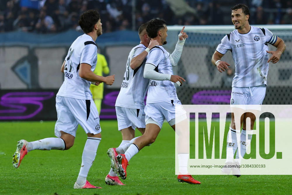 FC Zürich gegen FC Thun Brack Super League 10. Oktober 2026 Torschütze zum 2:1 für den FC Zürich, Bledian Krasniqi (7, FC Zürich) wahrend dem Fussballspiel, Brack Super League, FC Zürich gegen FC Thun, 10. Oktober 2026, Stadion Letzigrund, Zürich, Schweiz. Zürich Stadion Letzigrund Zürich Schweiz